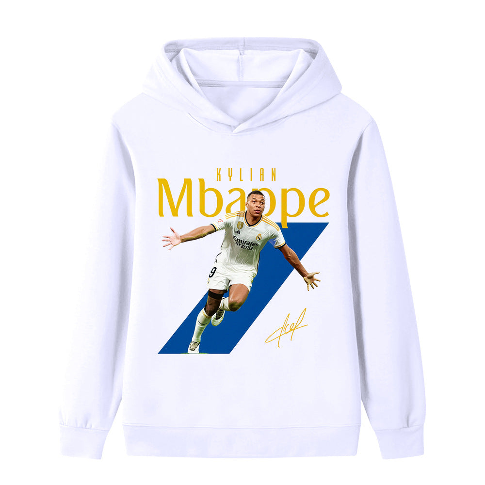 Felpa con cappuccio per bambini con design Mbappé calcio – Varianti multiple
