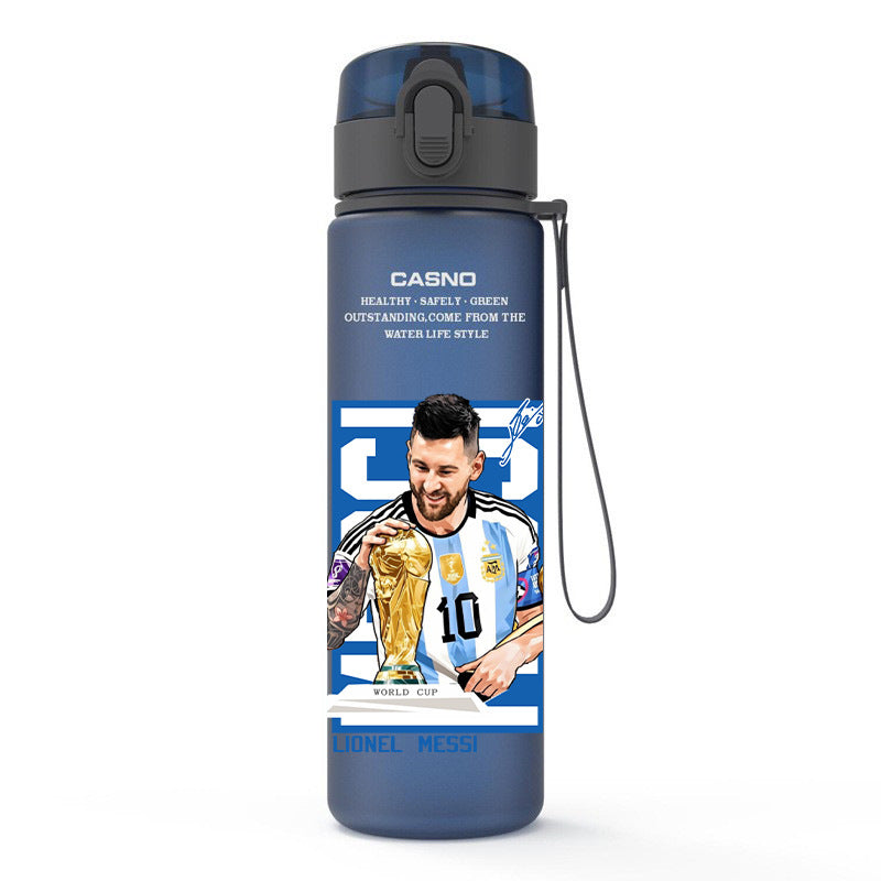 Ronaldo Messi sports frosted water bottle - multiple options