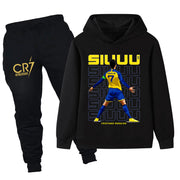 Siuuu Cristiano Ronaldo Kids’ Tracksuit Set – Multiple Colors