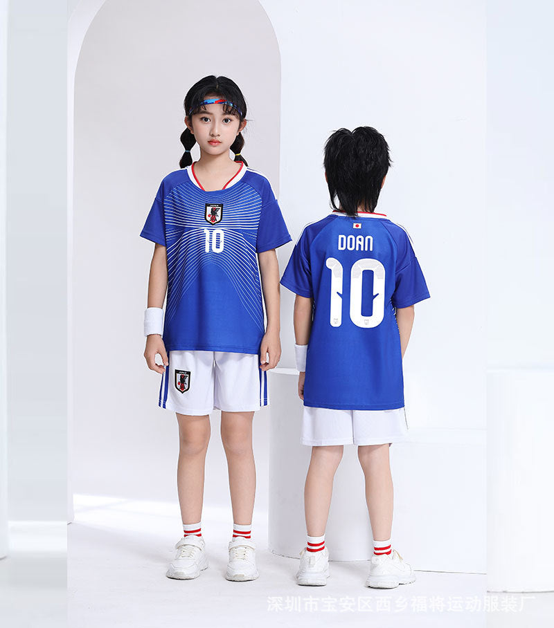 Kids’ Football Jersey & Shorts Set Japan – Dóan