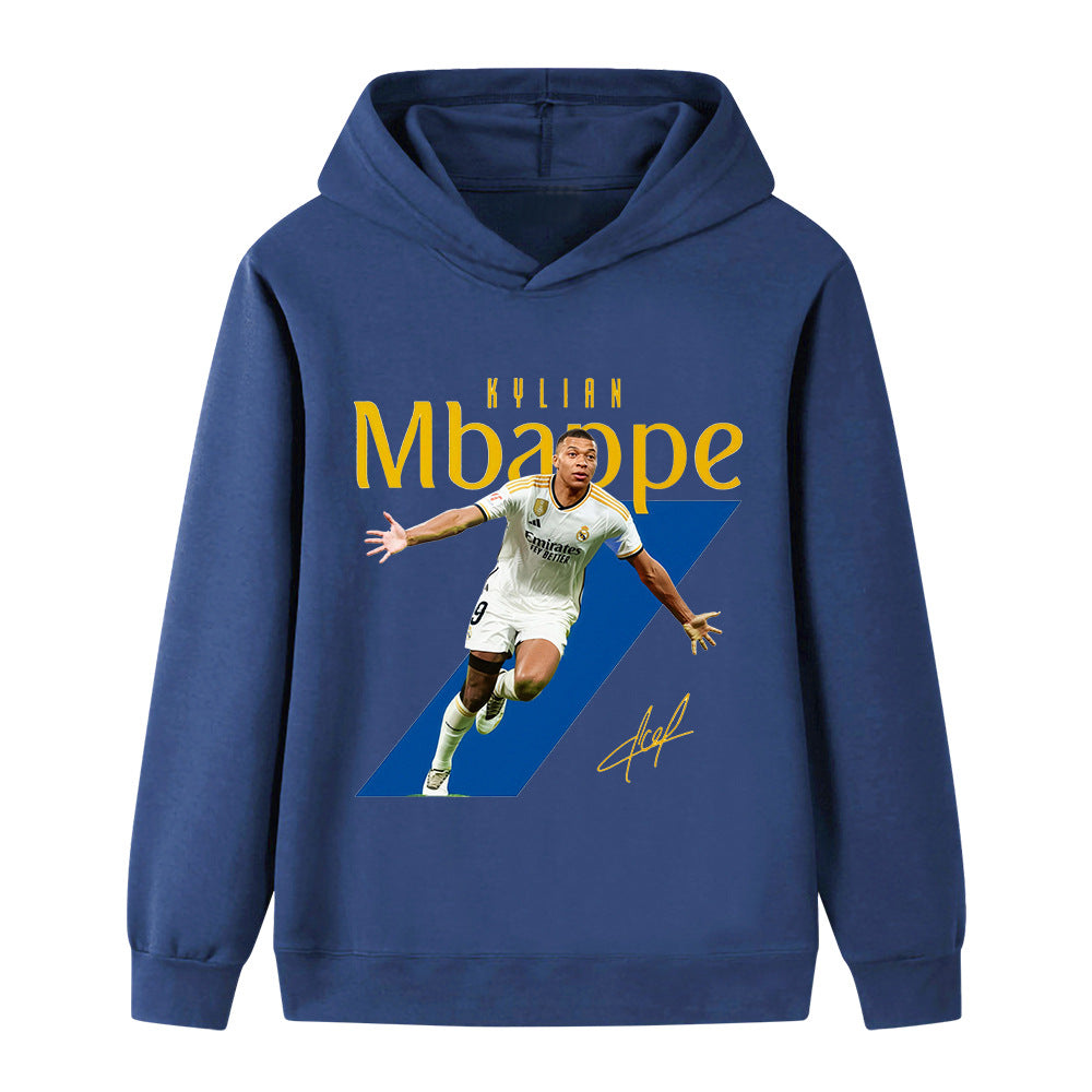 Felpa con cappuccio per bambini con design Mbappé calcio – Varianti multiple