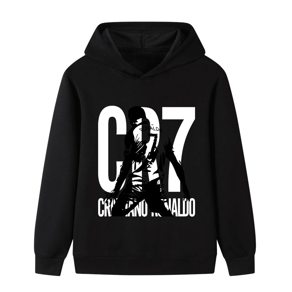 Felpa con cappuccio per bambini con design calcio Cristiano Ronaldo – Varianti multiple