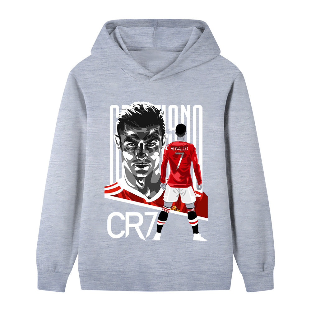 Felpa con cappuccio da calcio per bambini stile Cristiano Ronaldo Manchester United - Varianti multiple