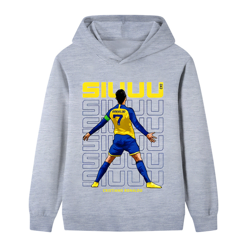 Kids’ Ronaldo Siuuu Football Design Hoodie – Multiple Variants
