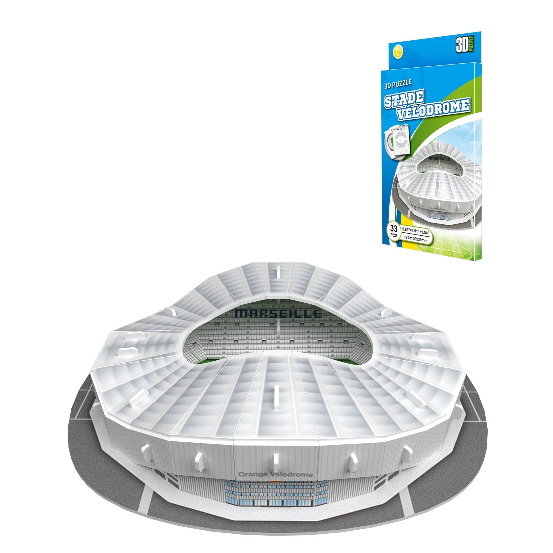 3D Paper Football Stadium Puzzle Model - Stade Vélodrome