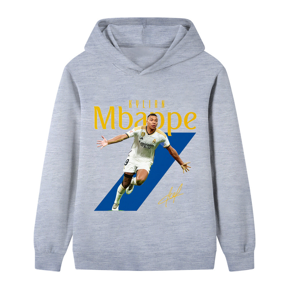 Felpa con cappuccio per bambini con design Mbappé calcio – Varianti multiple
