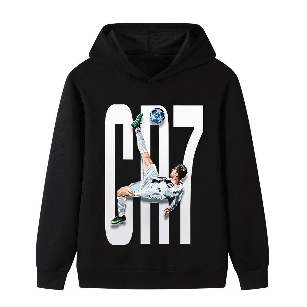 Felpa con cappuccio stile calcio Ronaldo per bambini – Varianti multiple