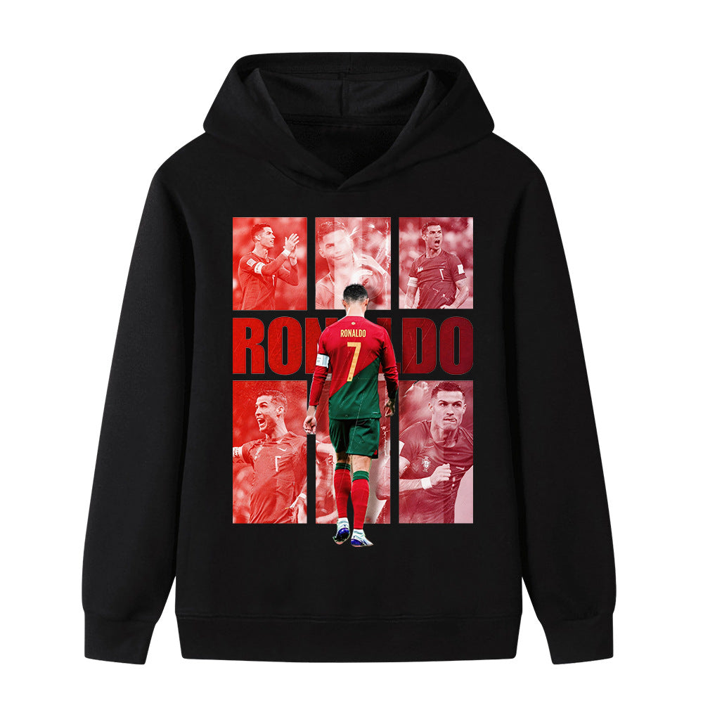 Ronaldo Portugal-stil barnefotballgenser med hette - Flere varianter