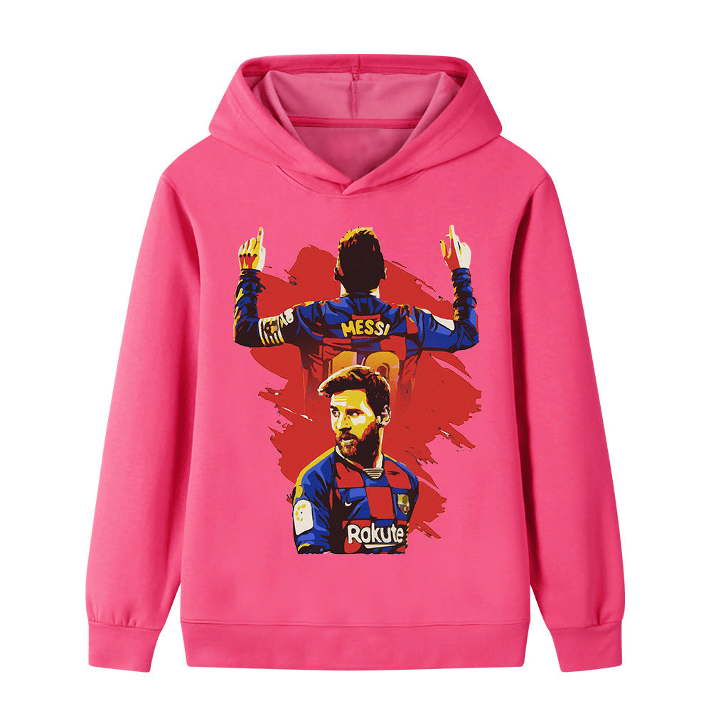 Felpa con cappuccio da calcio per bambini stile Lionel Messi Barcellona - Varianti multiple