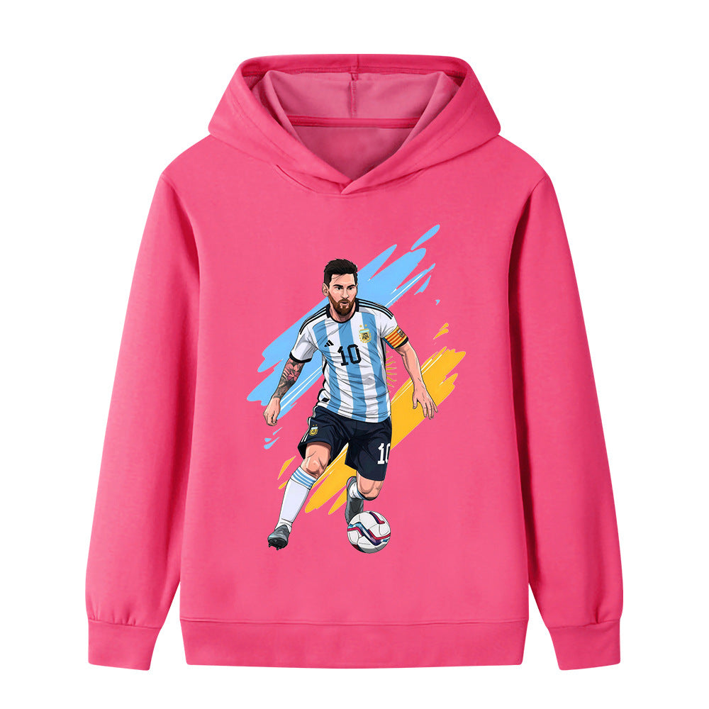 Felpa con cappuccio design calcio bambini Lionel Messi Argentina - Varianti multiple