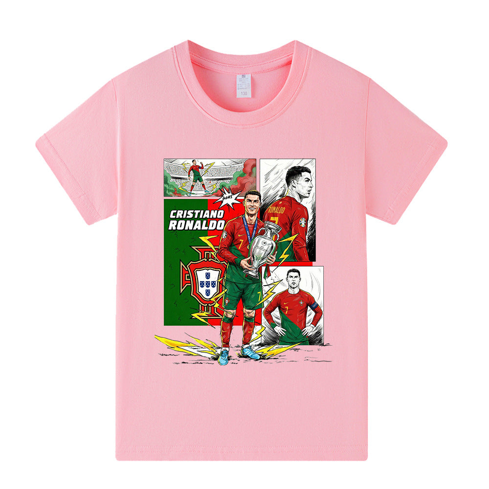Cristiano Ronaldo Portugal Style Kids’ Football T-Shirt - Multiple Variants