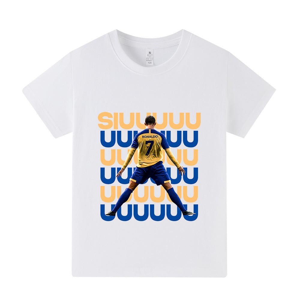 Maglietta da calcio per bambini Ronaldo Siuuu – Varianti multiple