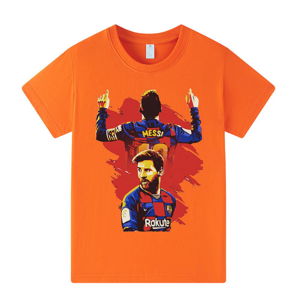 リオネル・メッシ バルセロナスタイル キッズサッカーTシャツ - 複数の