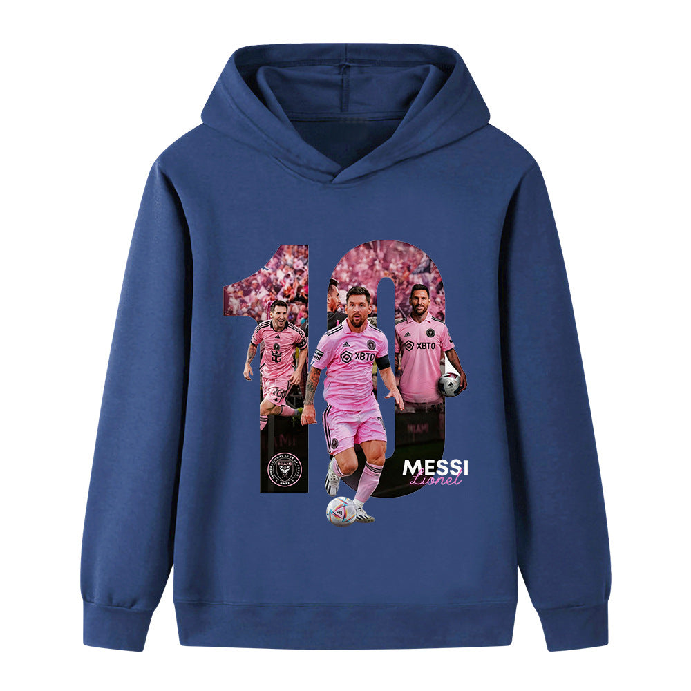 Felpa con cappuccio da calcio per bambini stile Miami di Lionel Messi - Varianti multiple