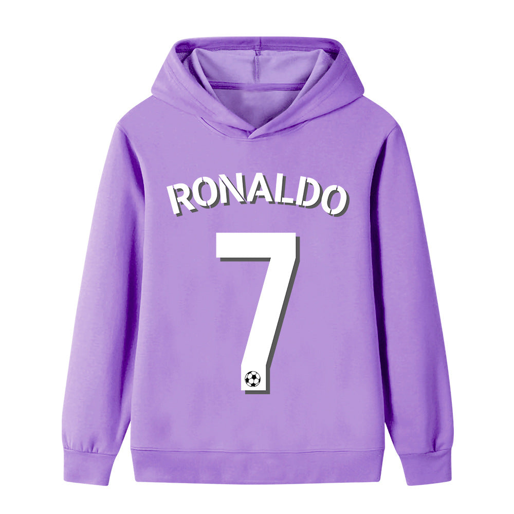 Felpa con cappuccio da calcio per bambini Ronaldo n. 7 – Varianti multiple
