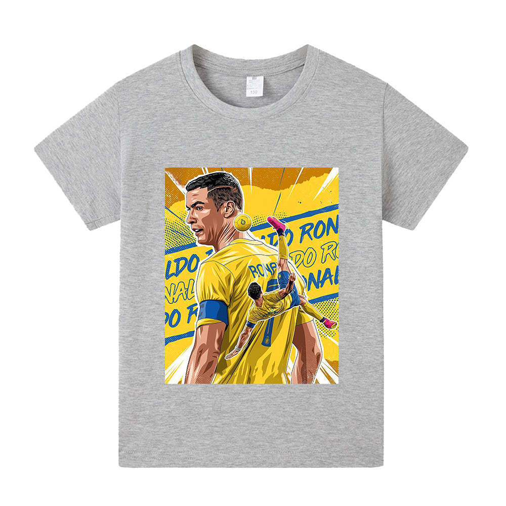Cristiano Ronaldo Al Nassr Style Kids’ Football T-Shirt - Multiple Variants
