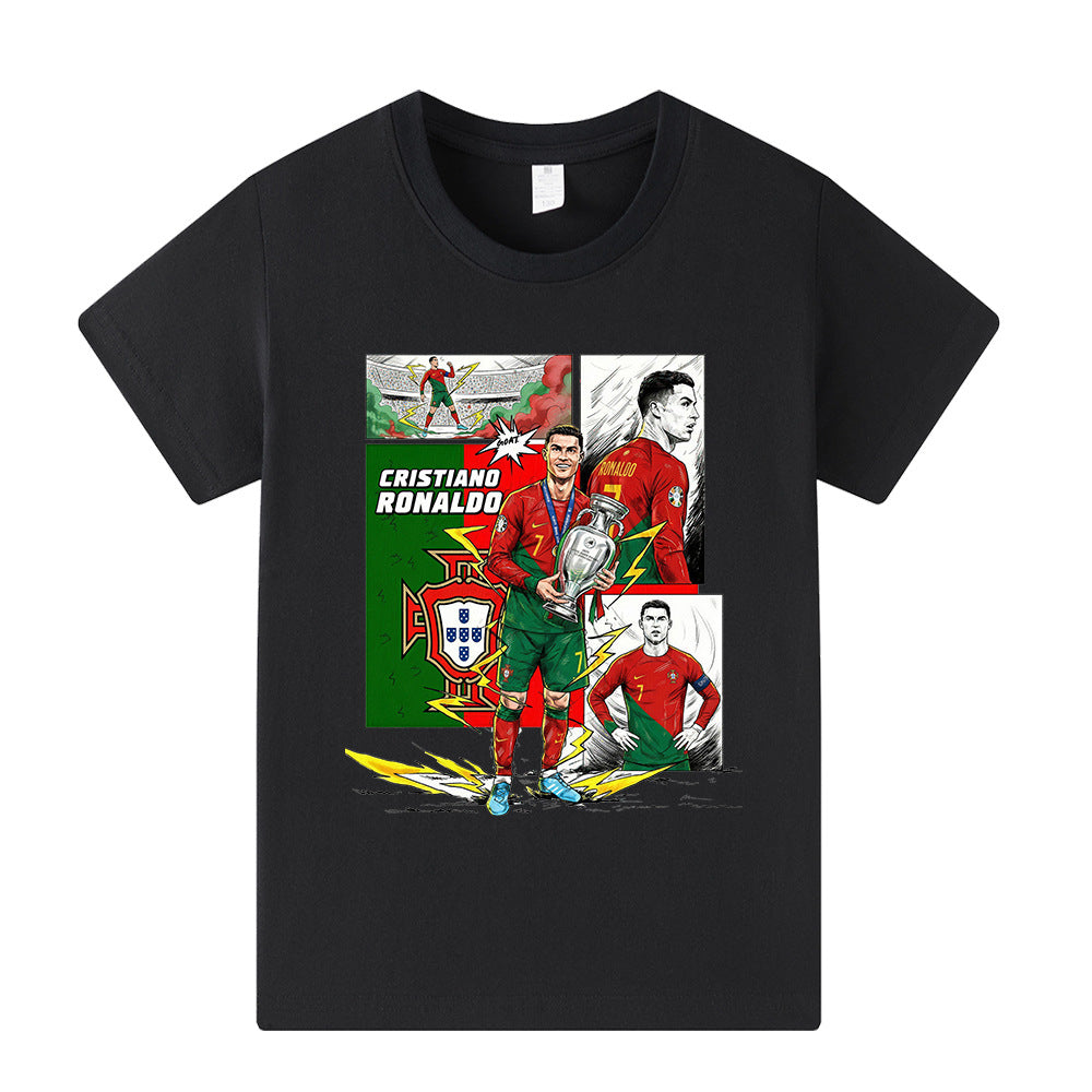 Cristiano Ronaldo Portugal Style Kids’ Football T-Shirt - Multiple Variants