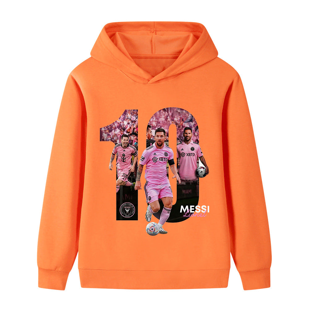 Felpa con cappuccio da calcio per bambini stile Miami di Lionel Messi - Varianti multiple