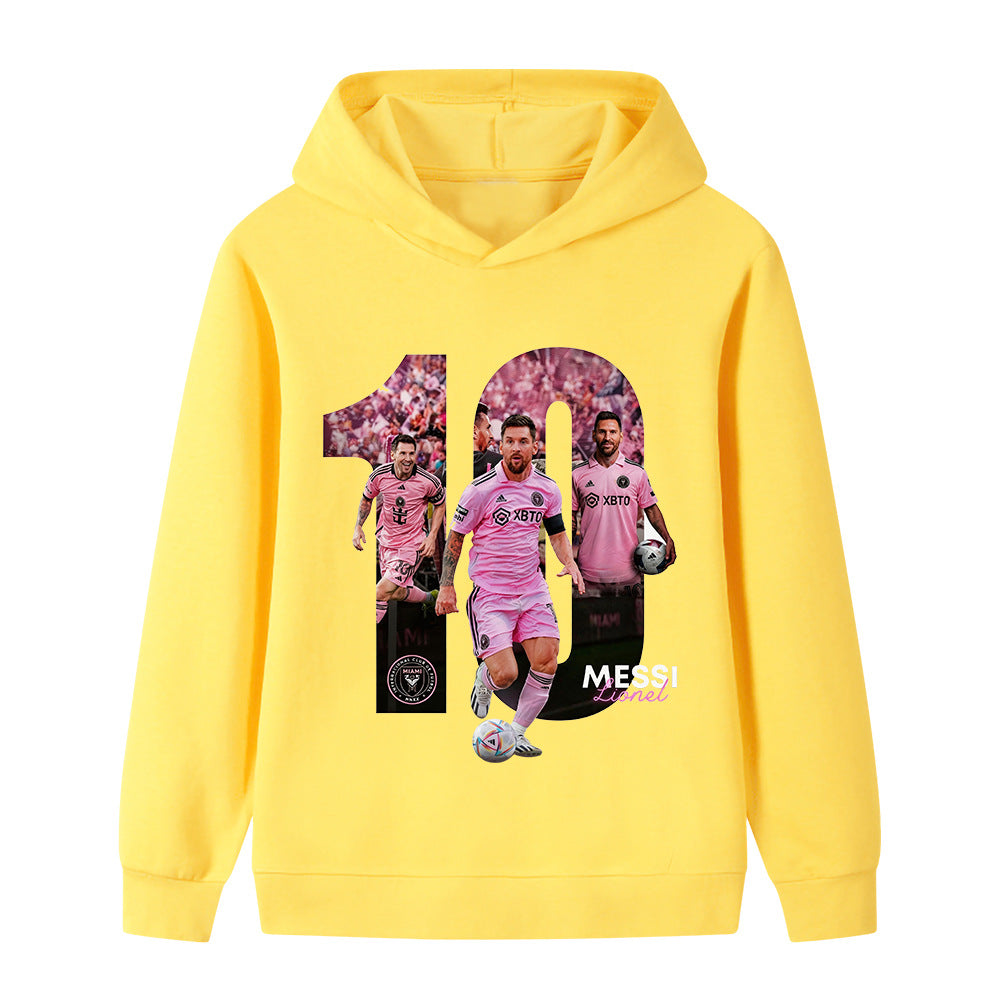 Felpa con cappuccio da calcio per bambini stile Miami di Lionel Messi - Varianti multiple