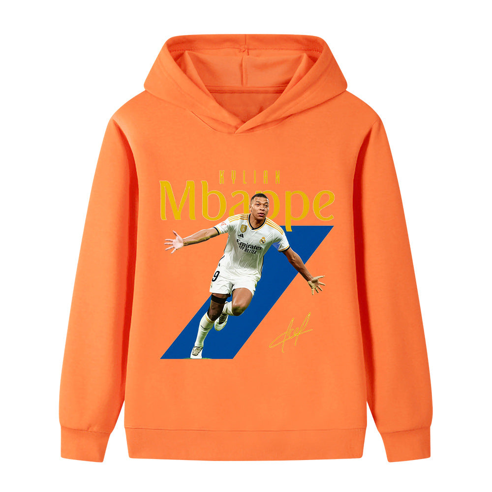 Felpa con cappuccio per bambini con design Mbappé calcio – Varianti multiple