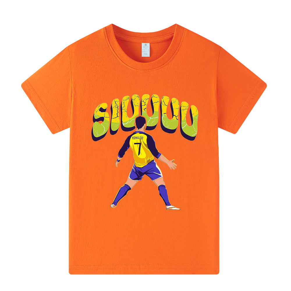 Maglietta da calcio per bambini Cristiano Ronaldo Siuuu – Varianti multiple