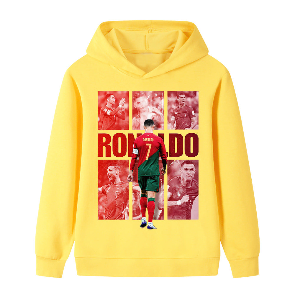 Ronaldo Portugal-stil barnefotballgenser med hette - Flere varianter
