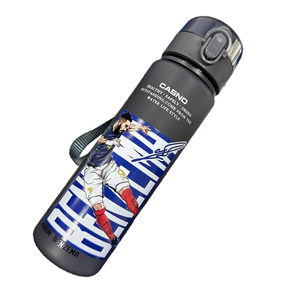 Ronaldo Messi sports frosted water bottle - multiple options