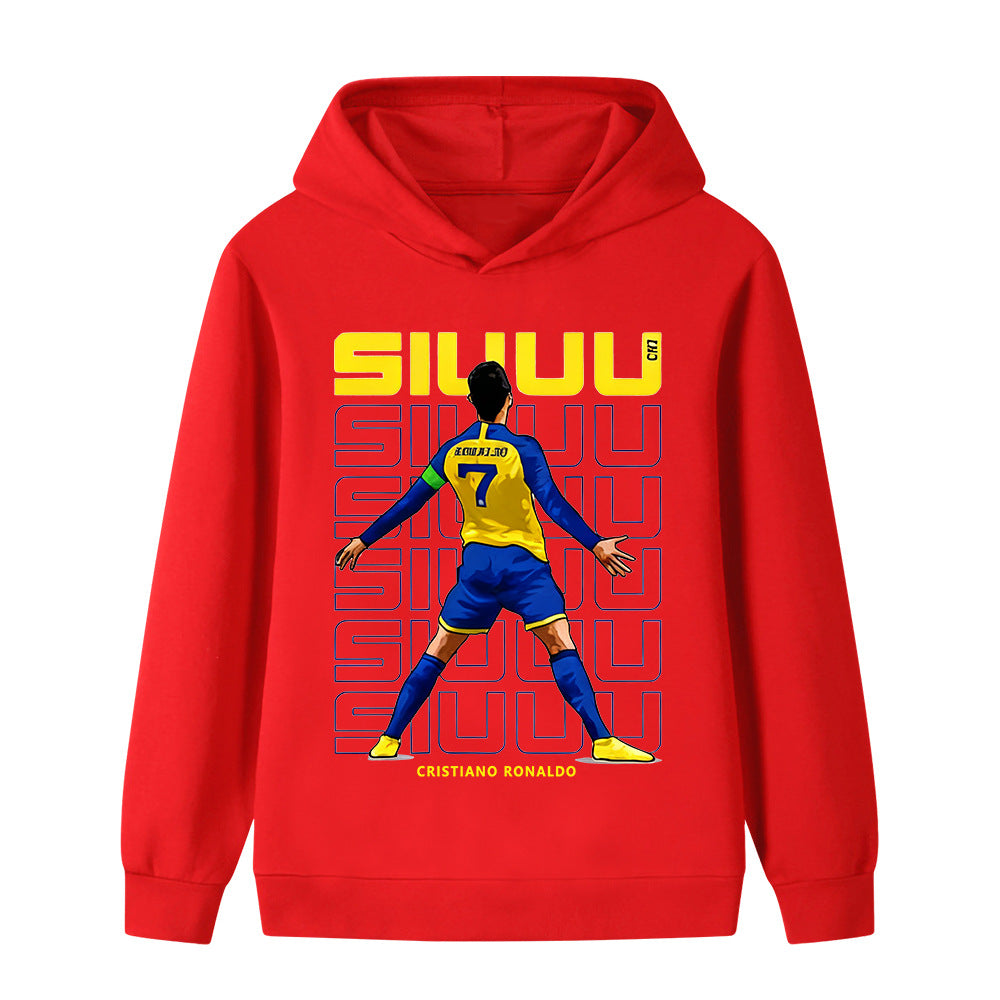 Kids’ Ronaldo Siuuu Football Design Hoodie – Multiple Variants