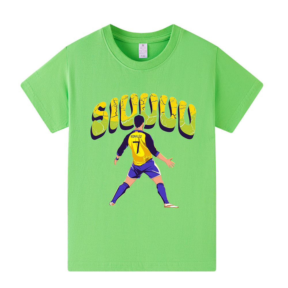 Maglietta da calcio per bambini Cristiano Ronaldo Siuuu – Varianti multiple