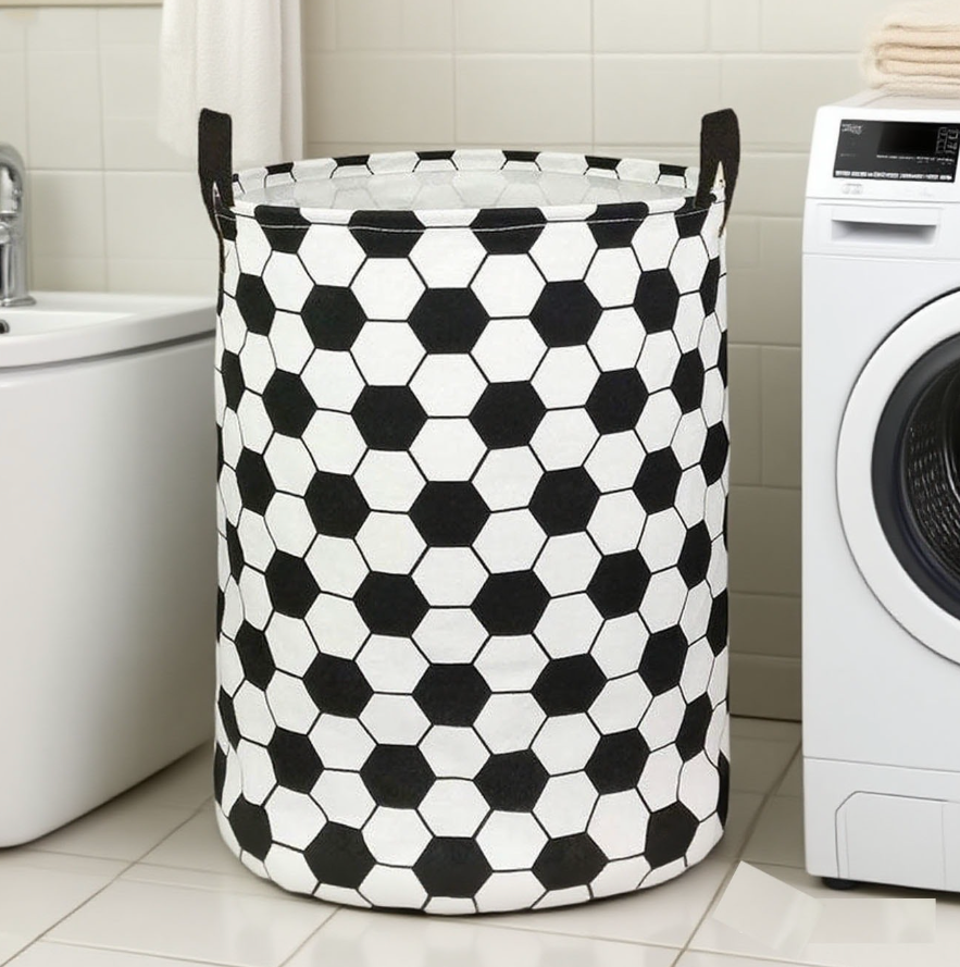 Football Laundry Basket – Large Storage Bin with Handles