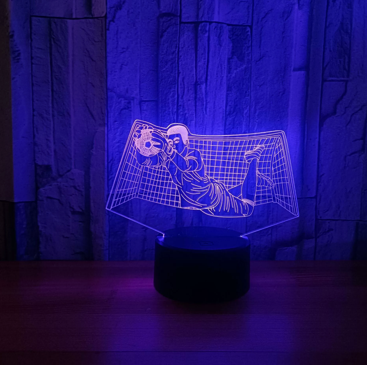 Fußball-Torwart 3D-Illusions-LED-Lampe