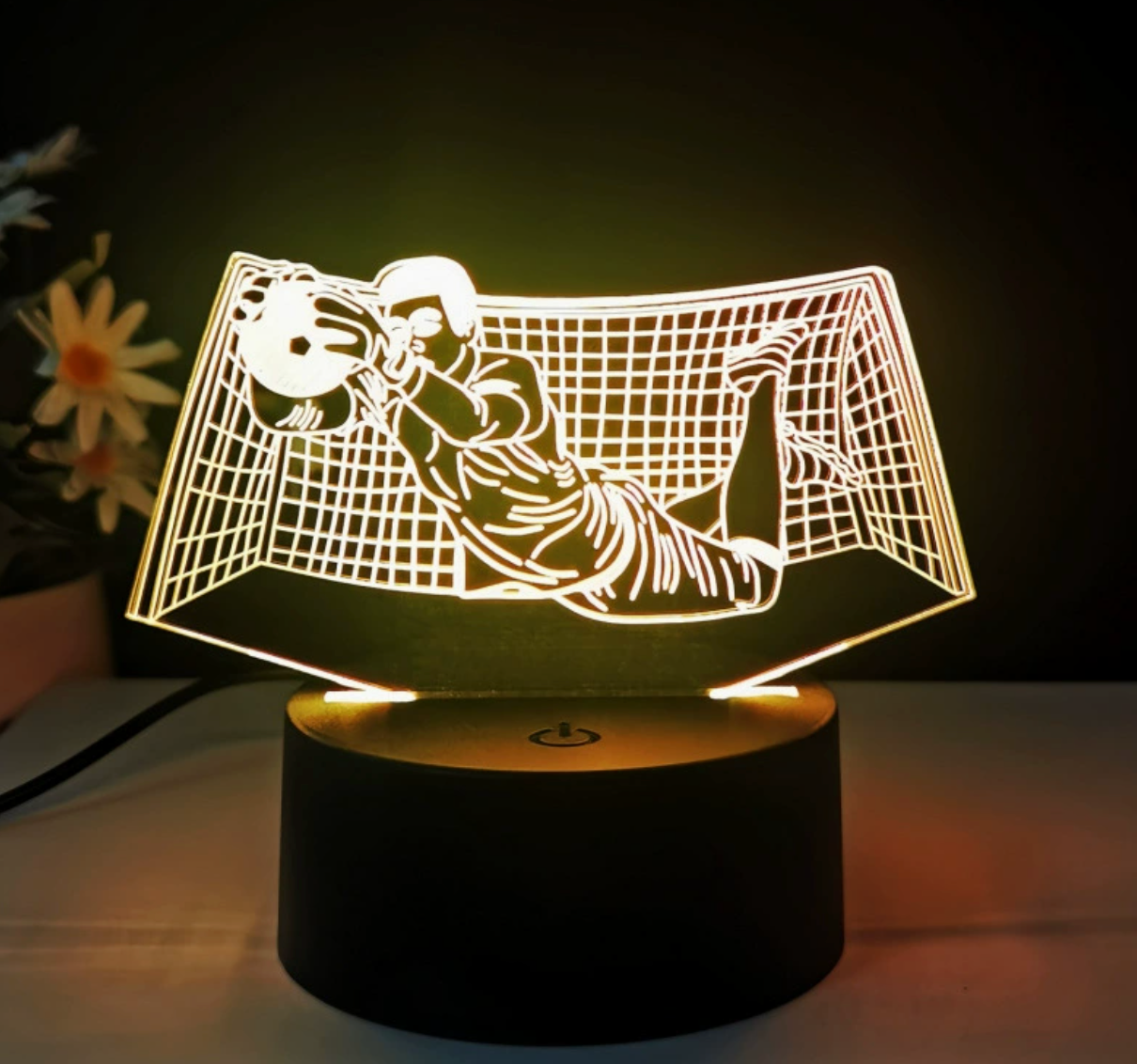 Fußball-Torwart 3D-Illusions-LED-Lampe