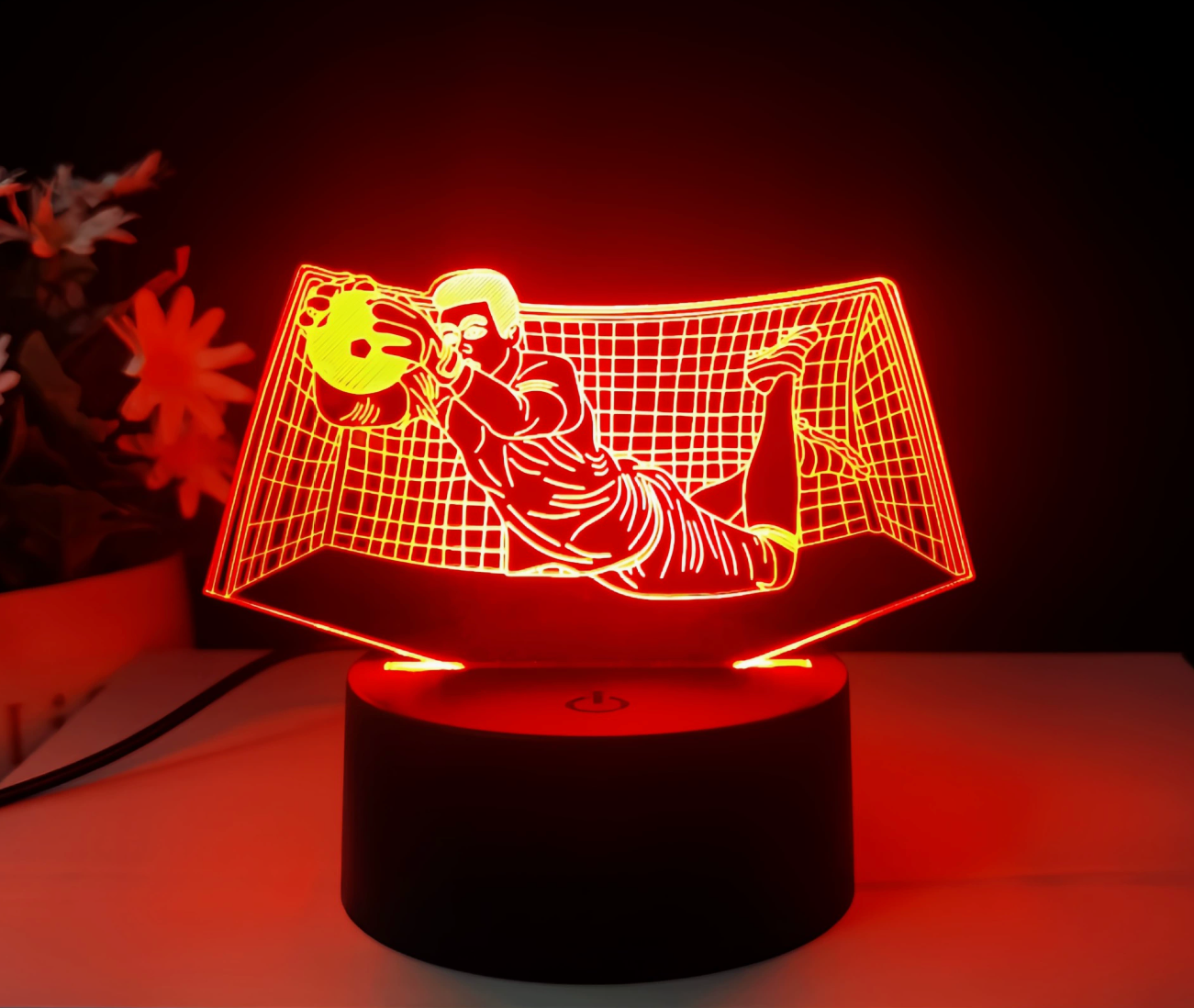 Fußball-Torwart 3D-Illusions-LED-Lampe