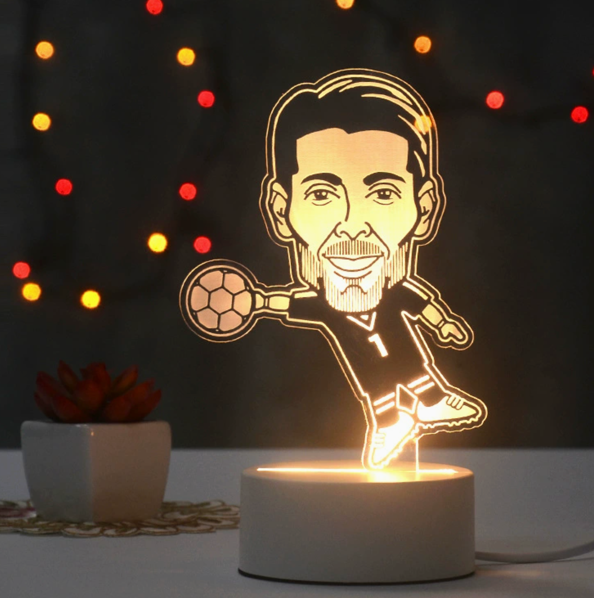 Football Players 3D Illusion LED Lamp