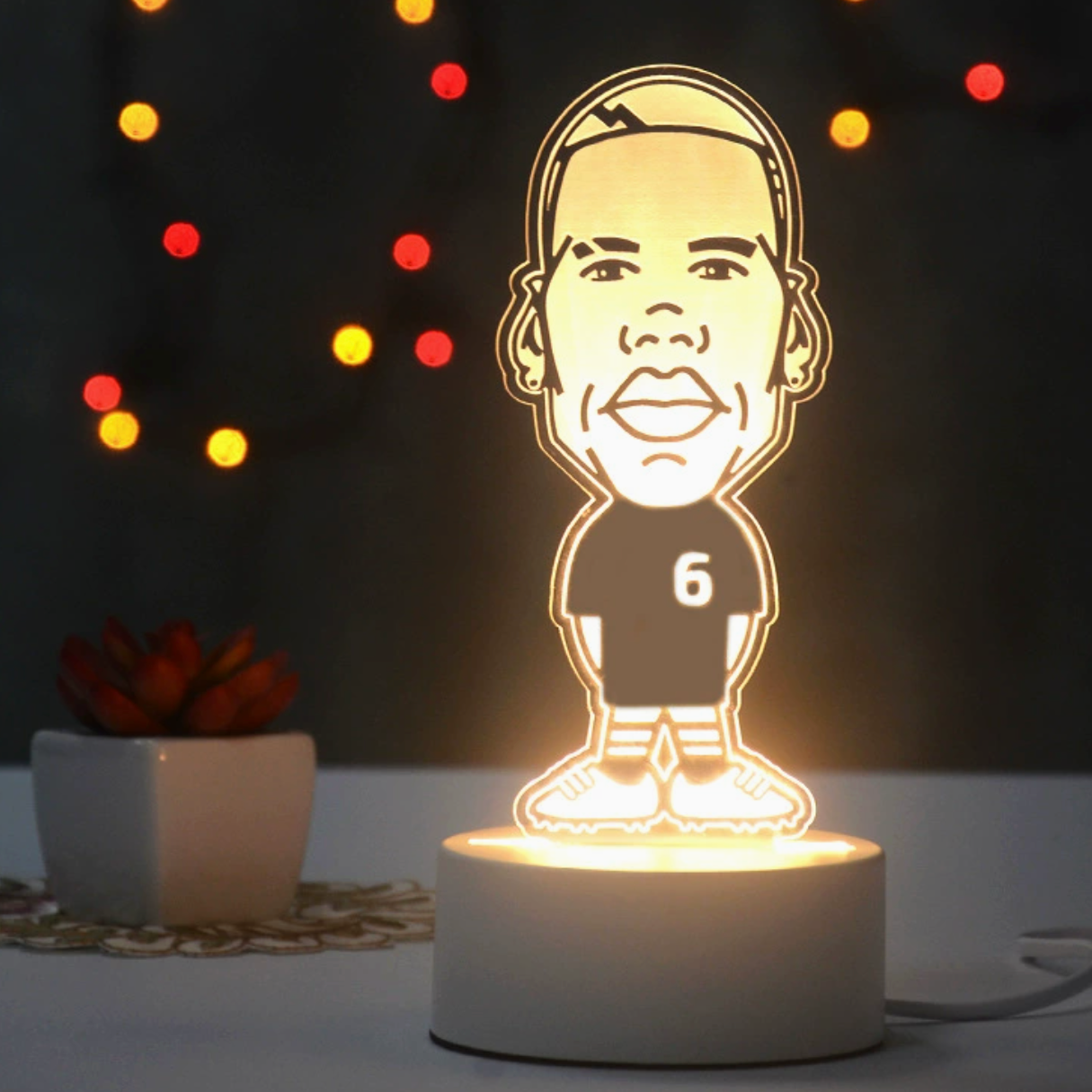 Football Players 3D Illusion LED Lamp