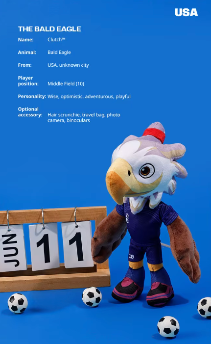 Verdensfotballmaskot kosedukke – flere varianter