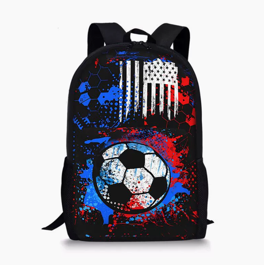 Designový batoh s motivem fotbalového balonu