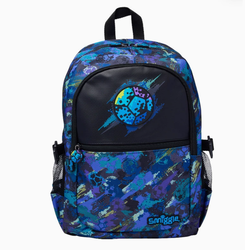 Smiggle školní batoh fotbal - modrý